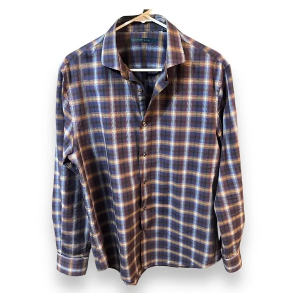 Perry Ellis Long Sleeve Flannel Shirt - Medium - Picture 4 of 7